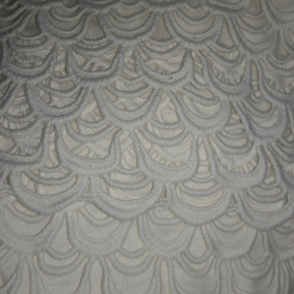 J. Crew White Layered Crochet Lace Tank S Cream - Picture 3 of 4